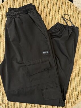 FIVE THE LABEL Cargo Jogger Pants Black Size Adult Large